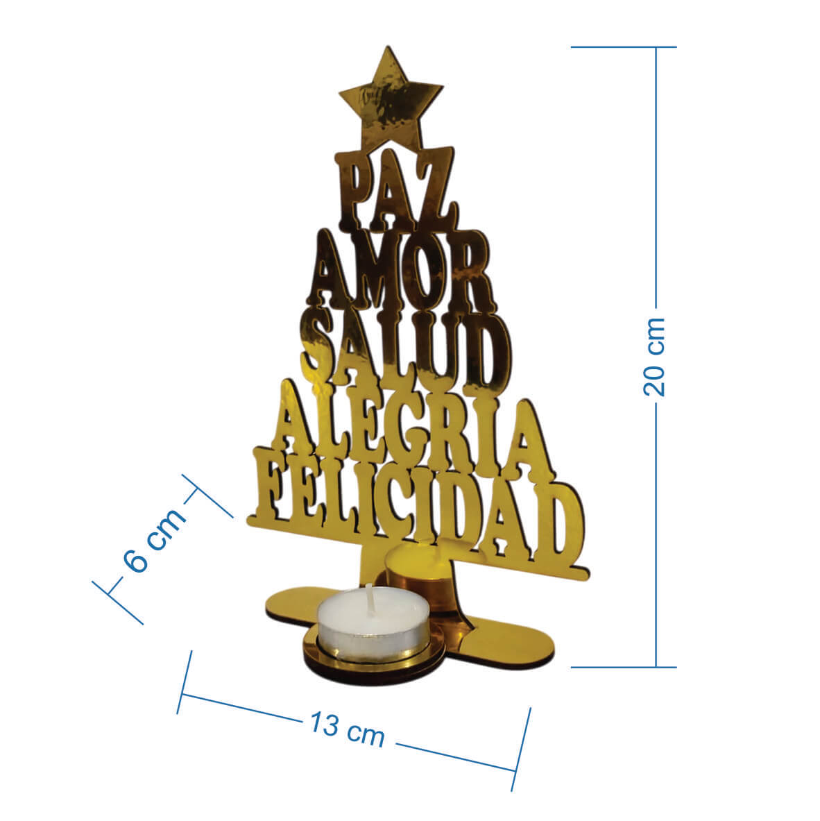 Adorno navidad para vela