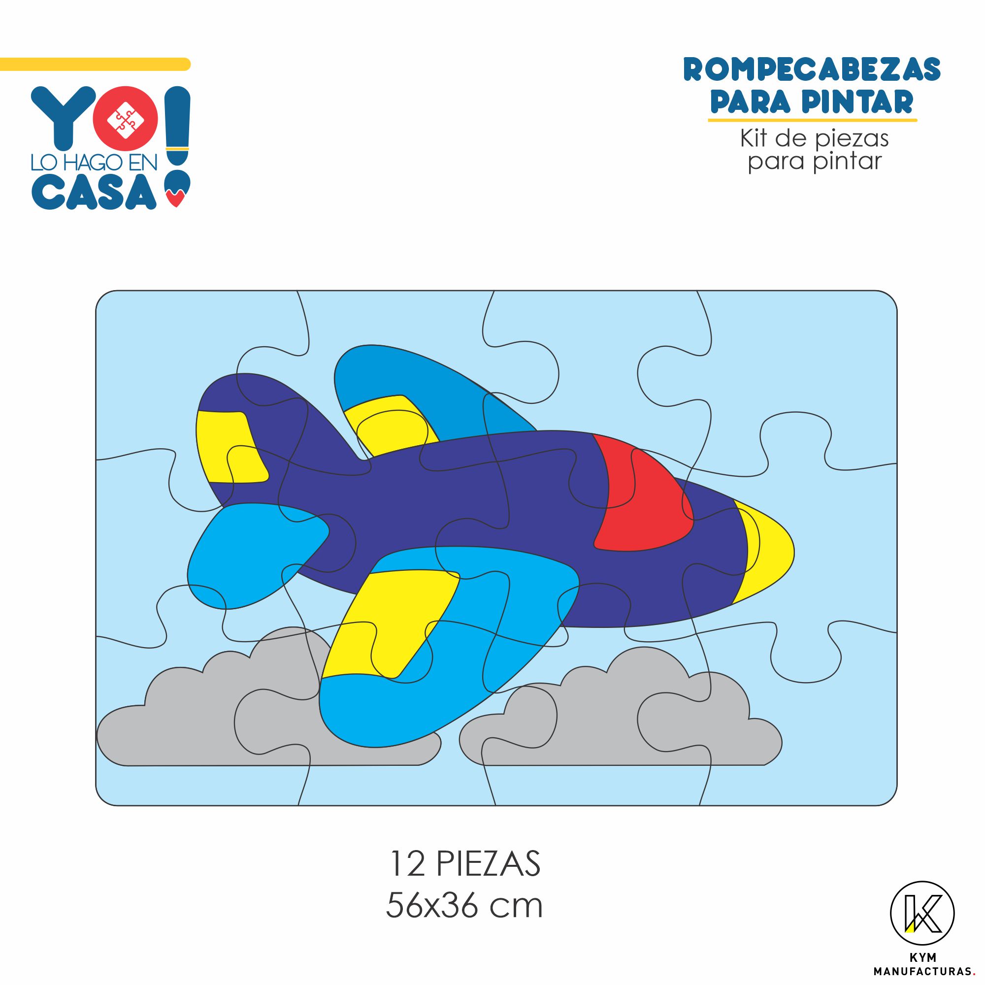 Rompecabezas para pintar avion