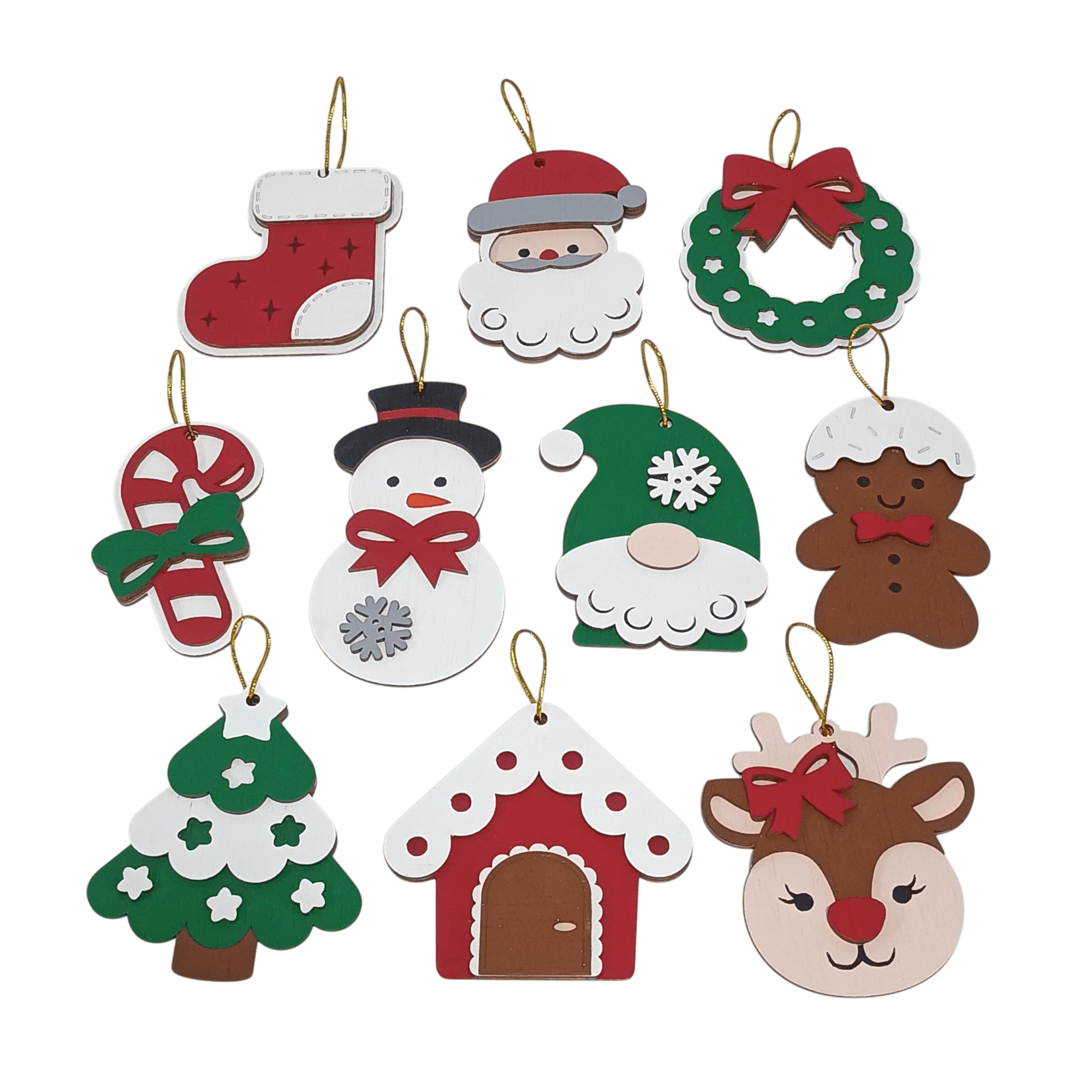 Adornos para arbol navieño para pintar x10 und - Image 6
