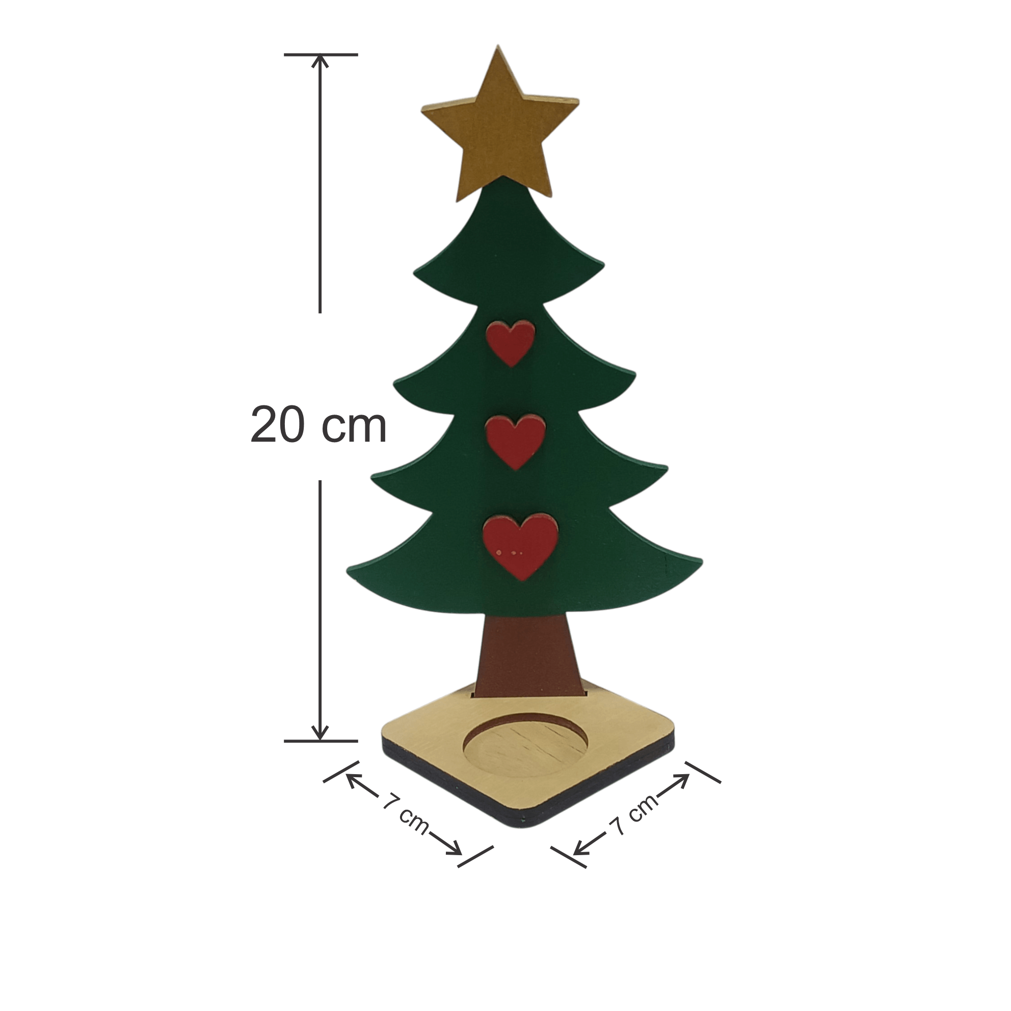 Adornos con velita arbol y venado - Image 6