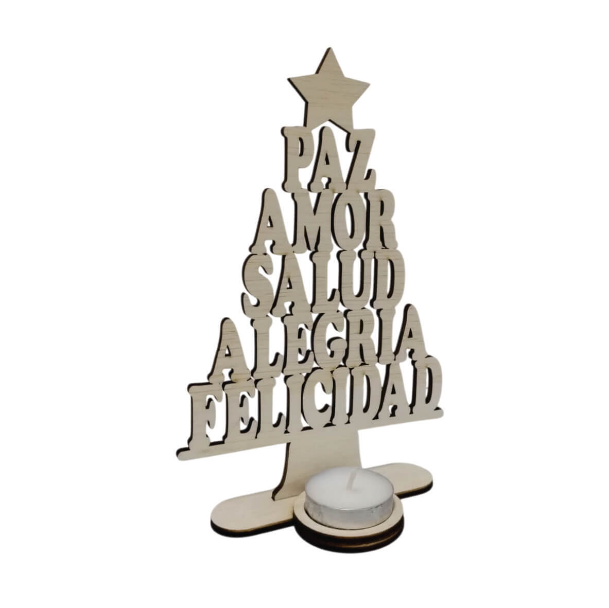 Adorno Navideño para vela para pintar