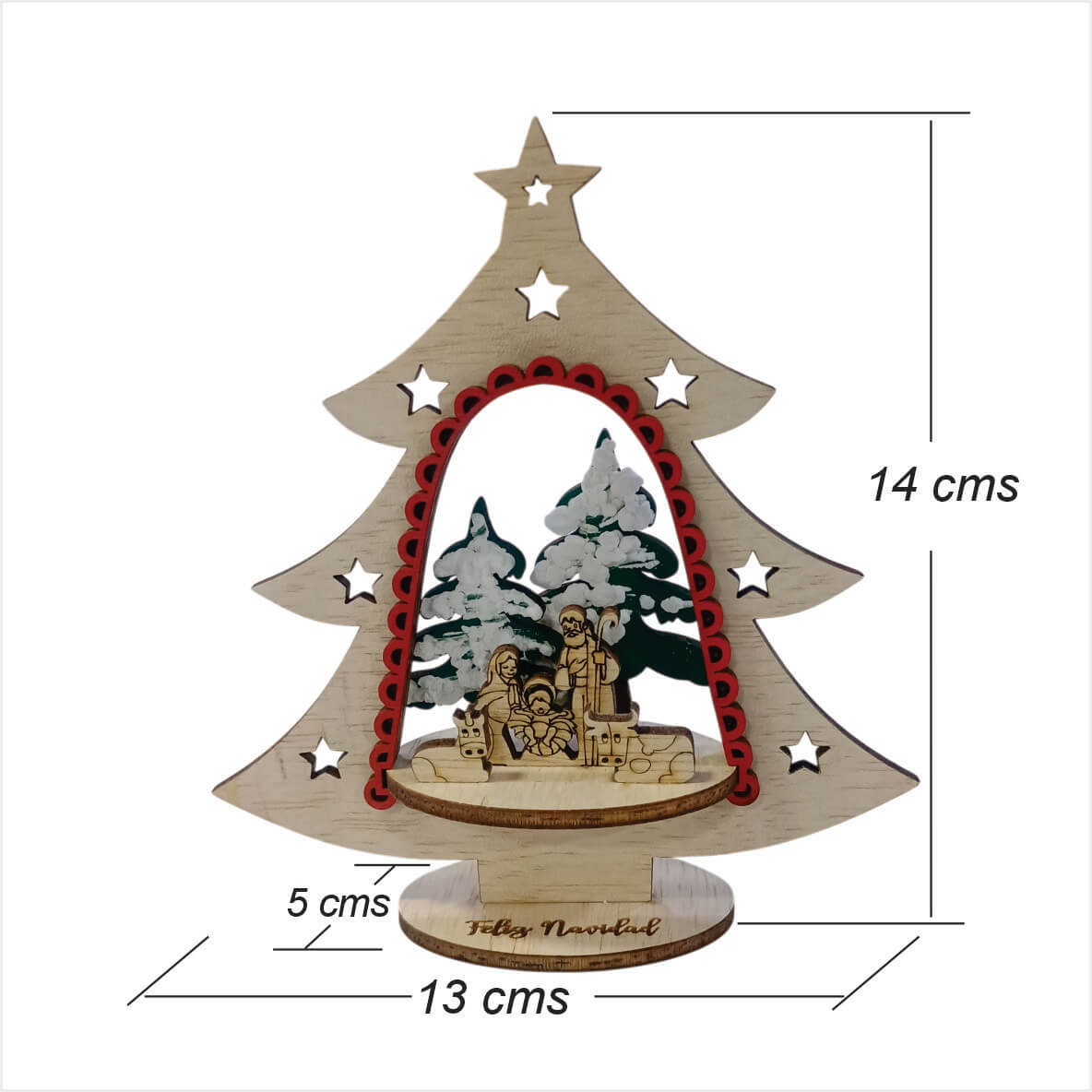 Adorno Arbol con base Bosque/Pesebre - Image 8