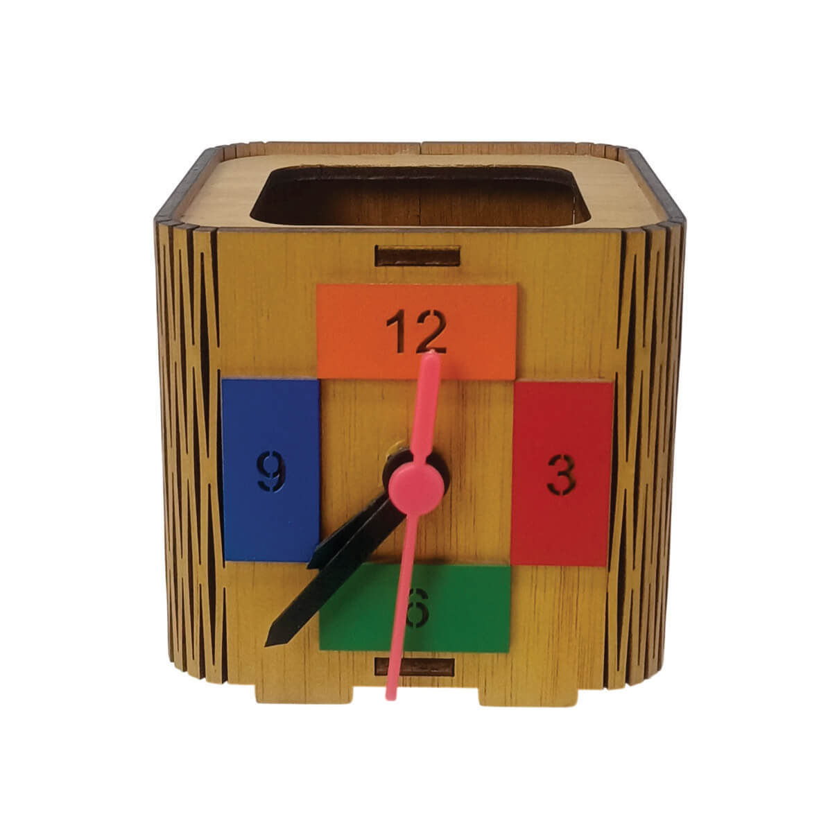 RELOJ PORTALAPICES CUBO MODELO COLORES - Image 2