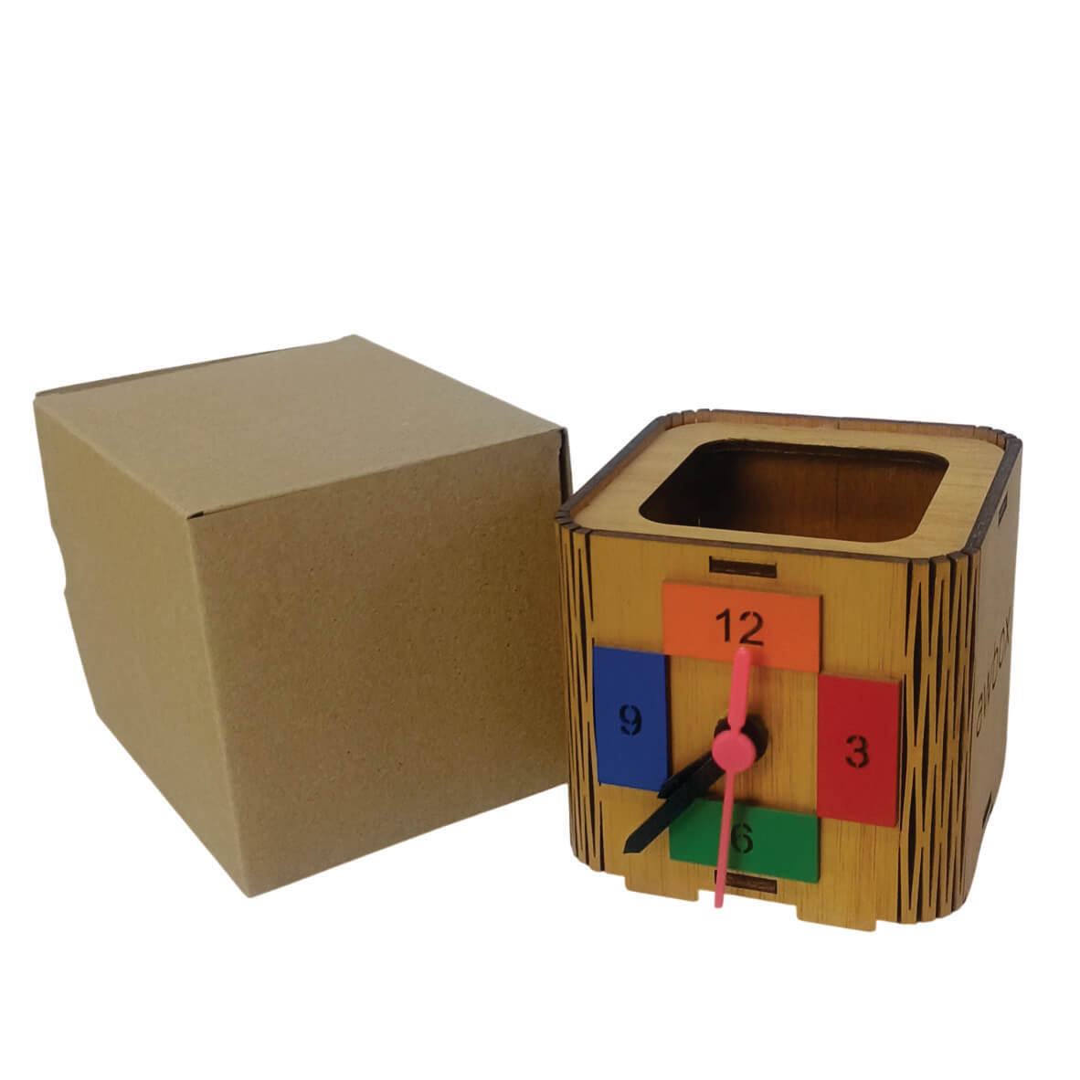 RELOJ PORTALAPICES CUBO MODELO COLORES - Image 3