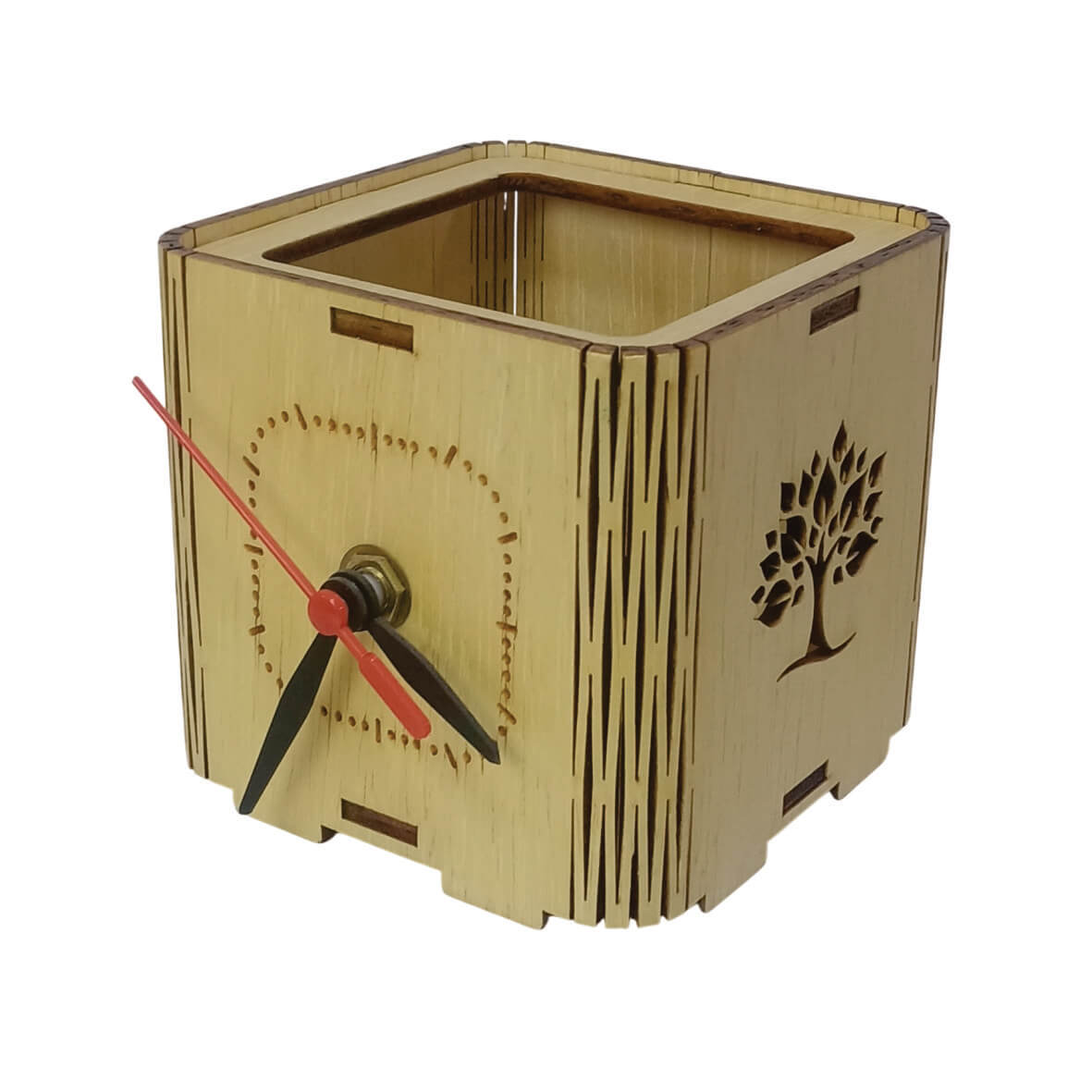 RELOJ PORTALAPICES CUBO MODELO ECOLOGICO