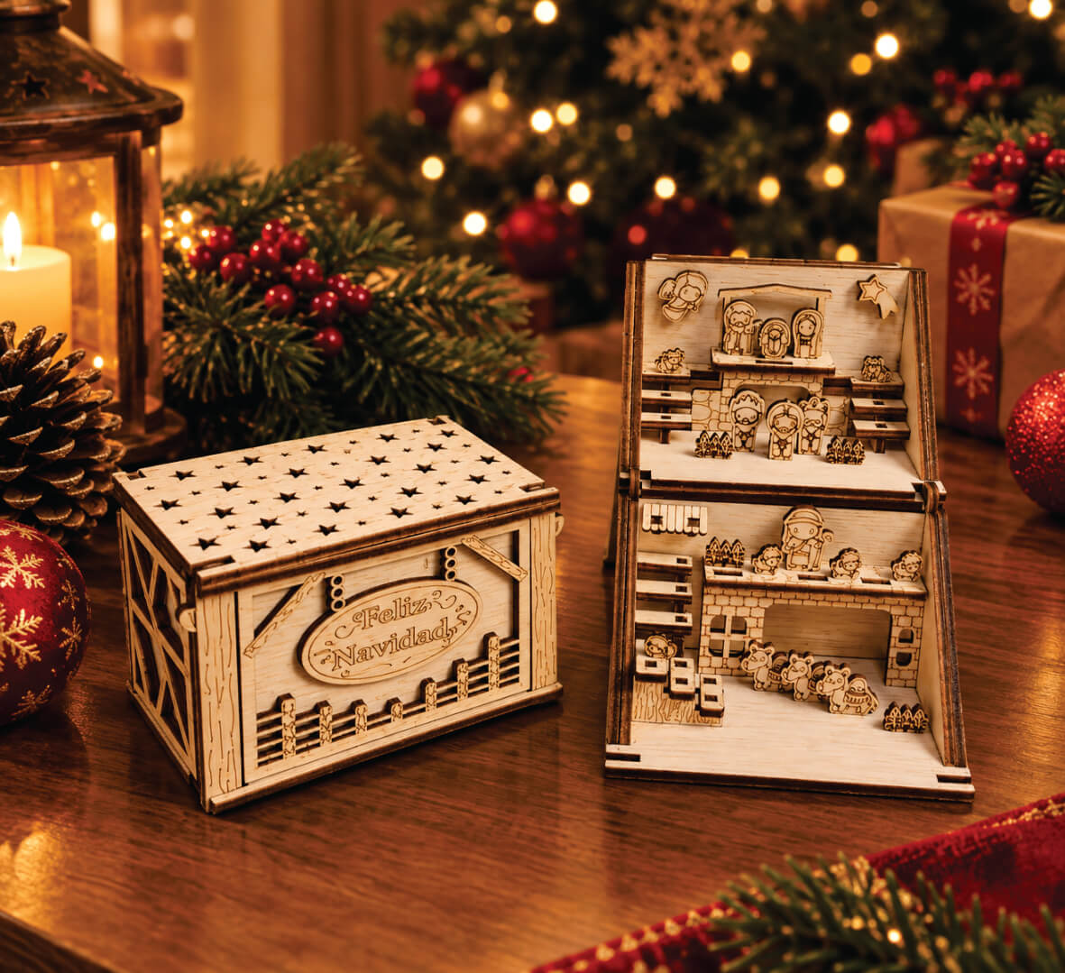 Pesebre Sorpresa en Cajita de Madera